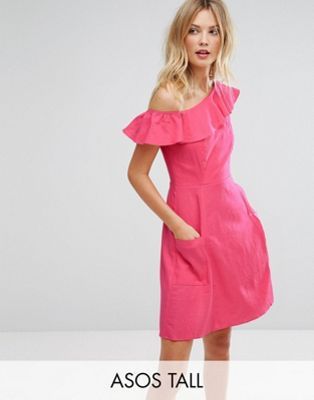 Pink Ruffle Front Dresses