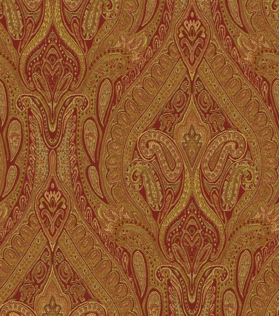 Waverly Multi Purpose Decor Fabric 54 Karaj Paisley E A Traditional Paisley Home Décor Fabric With Elegant Color Combination Perfect For Mix And Match