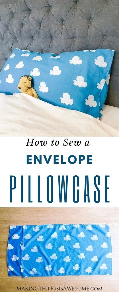 How to Sew an Easy Envelope Pillowcase French Seam Envelope Pillow Covers