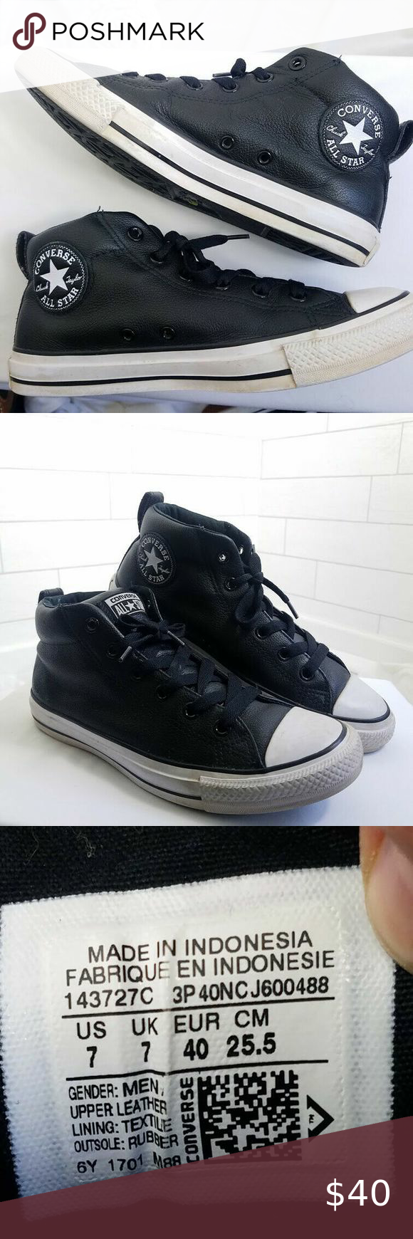 converse men's street leather low top sneaker