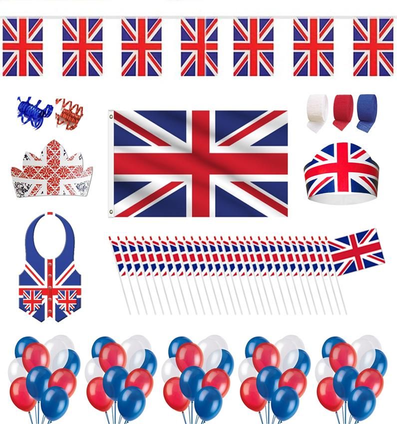 10 X Red White Blue Balloons GB Union Jack Royal Wedding Street Party Decoration 10 X Red White Blue Balloons GB Union Jack Royal Wedding Street Party Decoration