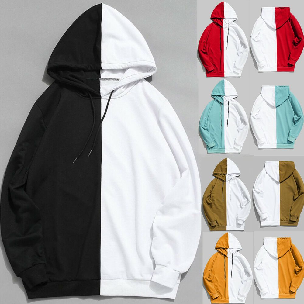 Mens Zip Up Hoodie Hoody Jacket Sweatshirt Casual Gym Hooded Coats Top Sweater