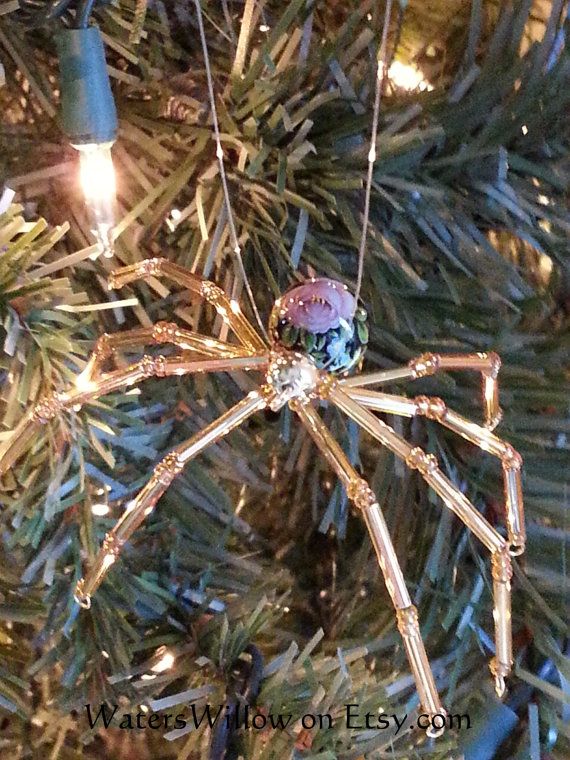 Legend Of The Christmas Spider Ornament - Handmade - #1427 Happy Legend Of The Christmas Spider Ornament Handmade by WatersWillow - Legend Of The Christmas Spider Ornament - Handmade - #1427 Happy