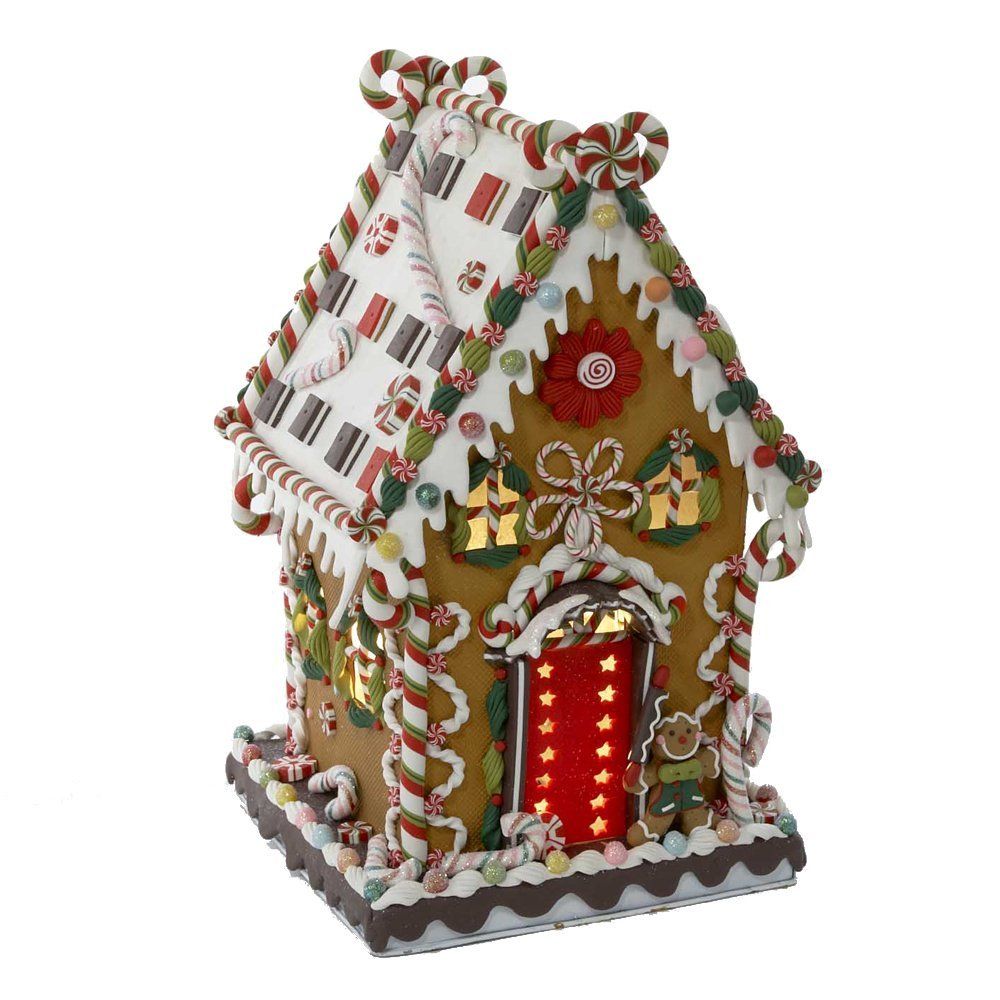 Kurt Adler J3579 Claydough and Metal Cookie and Candy Lighted House Decoration, 13-1/4-Inch >>> Awesome deals : Collectible Figurines for Christmas Christmas Gingerbread House, Christmas Store, Christmas Candy, Christmas Crafts, Gingerbread Houses, Christmas Houses, Christmas Ideas, Christmas Ornaments, Gingerbread Party