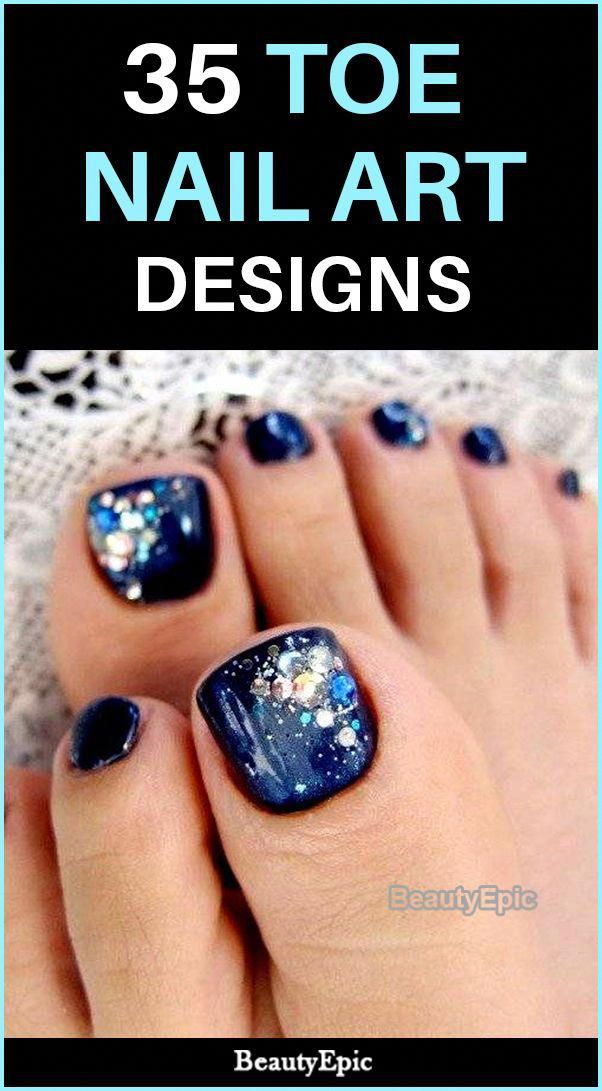 35 Toe Nail Art Designs #toenails Simple Toe Nails, Pretty Toe Nails, Cute Toe Nails, Fall Toe Nails, Toe Art, Toe Nail Art, Easy Nail Art, Gel Zehen, Gel Nails