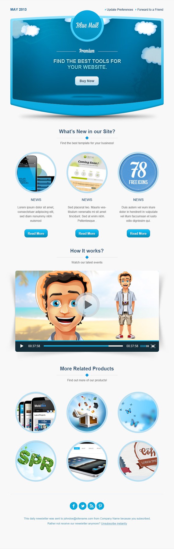 Free Email Templates Download | 40 Best Email Newsletter Templates Html Psd Free Download Pinterest Free Email Templates Download | 40 Best Email Newsletter Templates Html Psd Free Download Pinterest