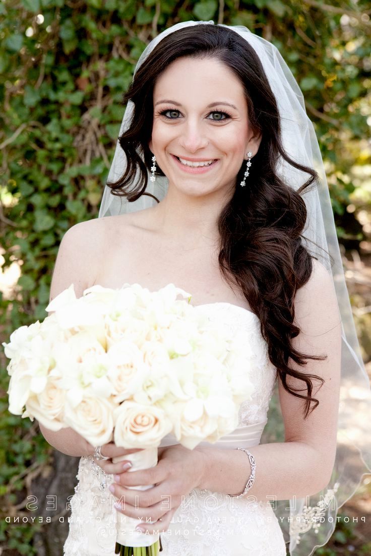 Side Ponytail Wedding Hairstyles With Veil Side Ponytail Wedding
