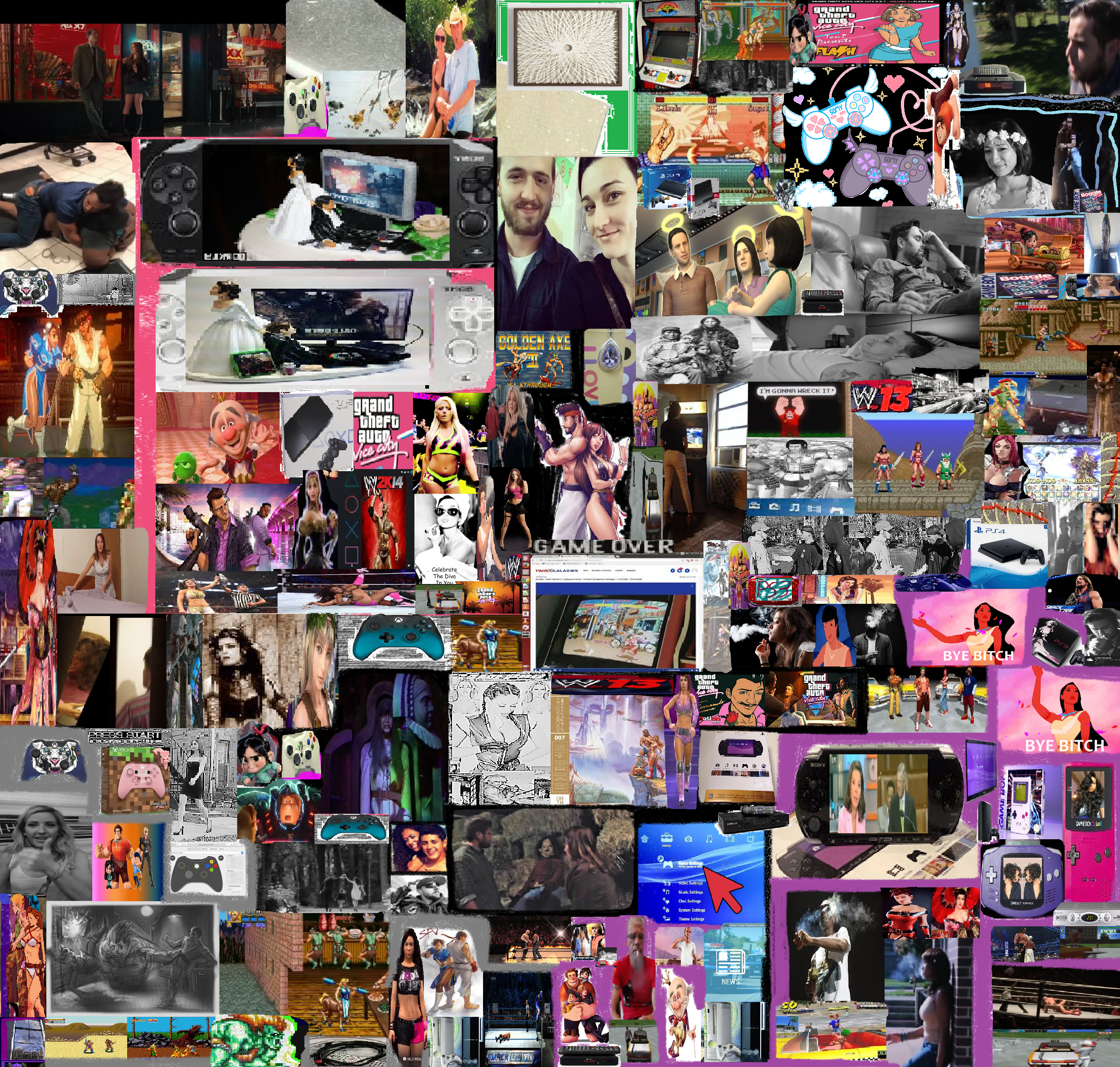 video game collage