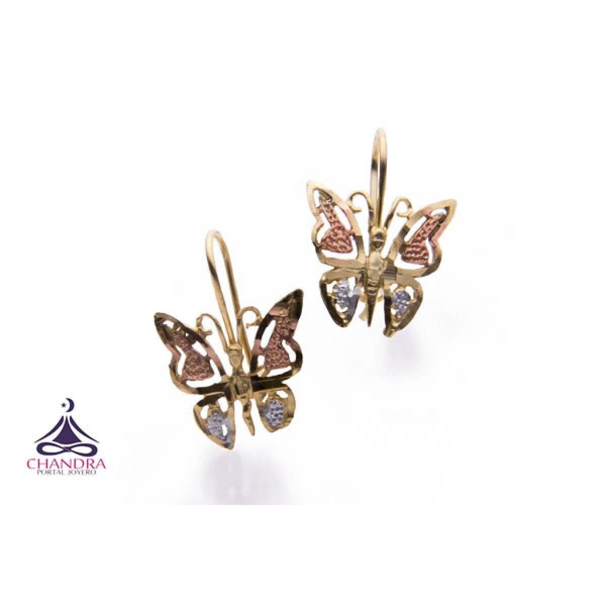 Aretes pendiente Earring pendientes clip cierre Paris corona mariposa