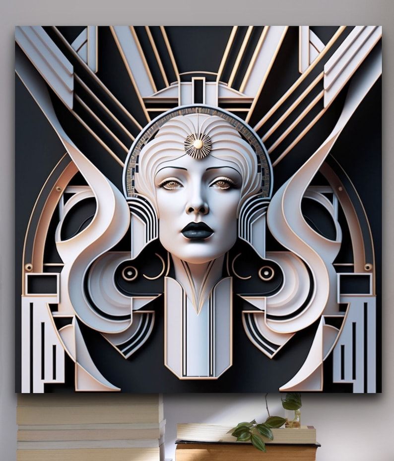 Digital Art Deco Print Of Strong Female Portrait Etsy Art Deco Digital Art Deco Print Of Strong Female Portrait Etsy Art Deco