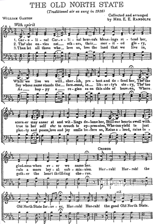 north carolina state song for 4th grade social studies integration nc state fight song sheet music