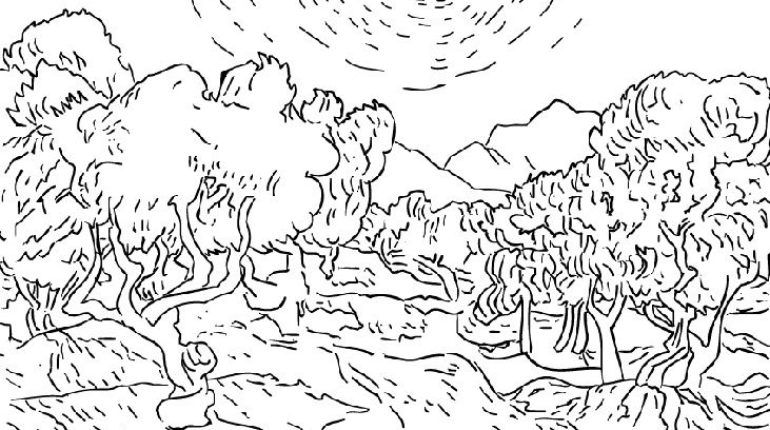 Sunflower Coloring Page Van Gogh | sunflower coloring page van gogh ... Sunflower Coloring Page Van Gogh | sunflower coloring page van gogh ...