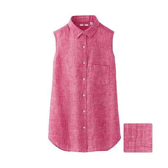 UNIQLO F CHEMISE EN LIN PREMIUM SANS MANCHES | Idées de mode UNIQLO F CHEMISE EN LIN PREMIUM SANS MANCHES | Idées de mode
