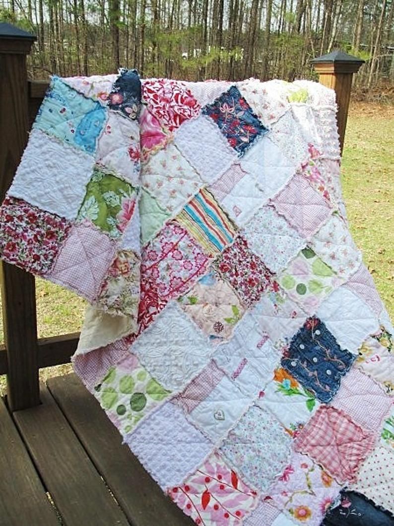 Baby name blanket baby clothes quilt 1st Year memory quilt Crib size handmade quilt Personalized baby blanket 1st birthday quilt