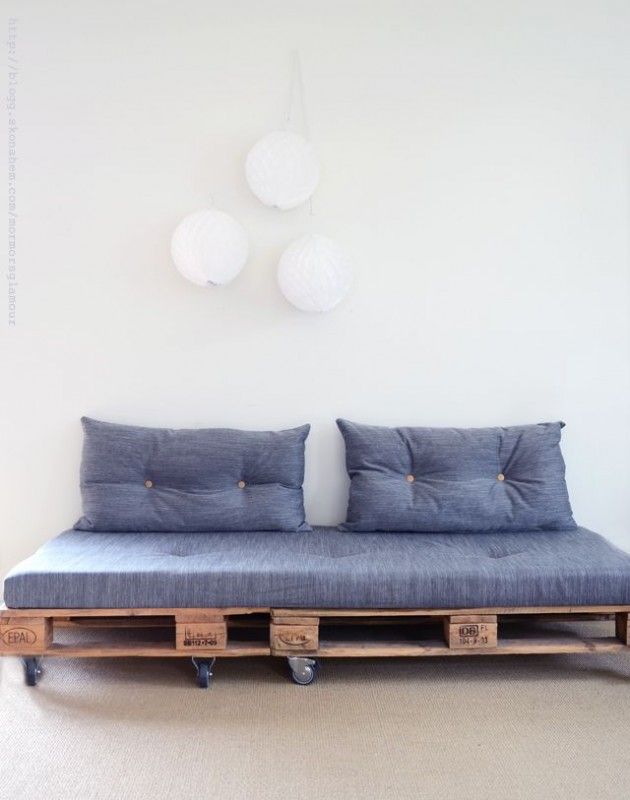 HÃ¥ndarbeiden » palle min! paller pallets sofa seng bed ... Sovesofa som køjeseng