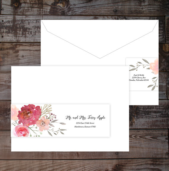 wrap around label address label guest addressed label wedding