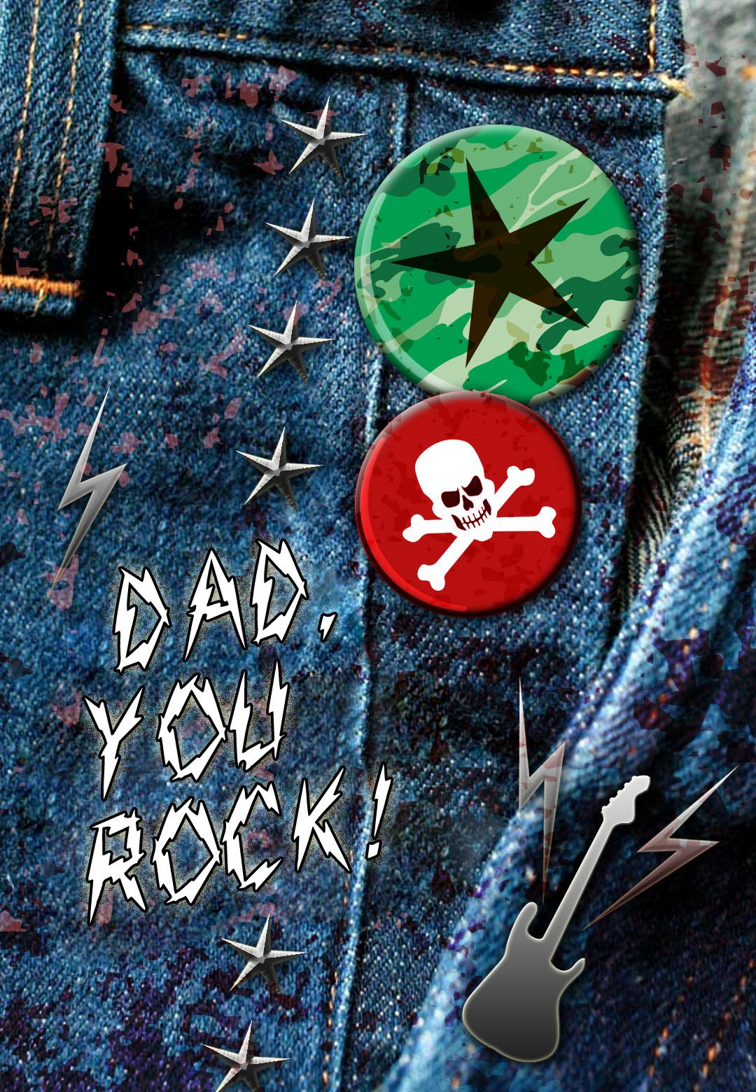 father 39 s day card free printable dad you rock birthday cards making online