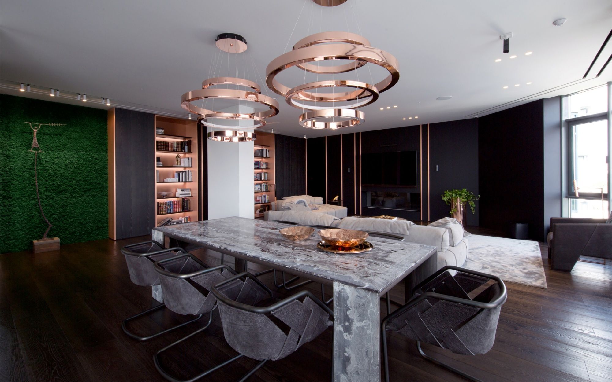 Luxus lakás sárga rézzel aranyozva, #arany #design #dolgozószoba ...