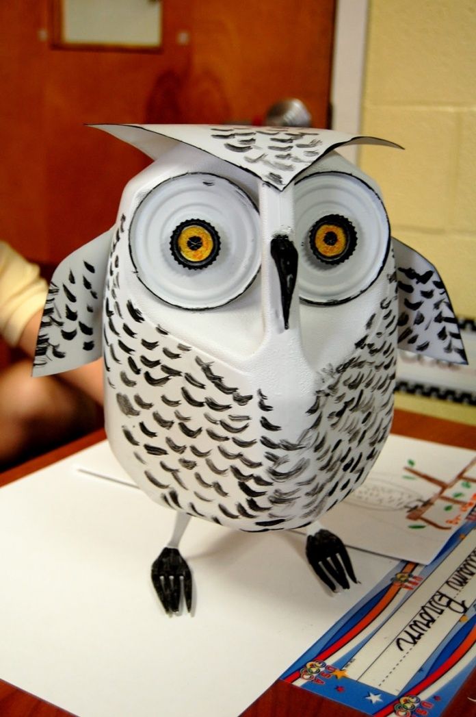 picture Owl From Recycled Materials pinterest