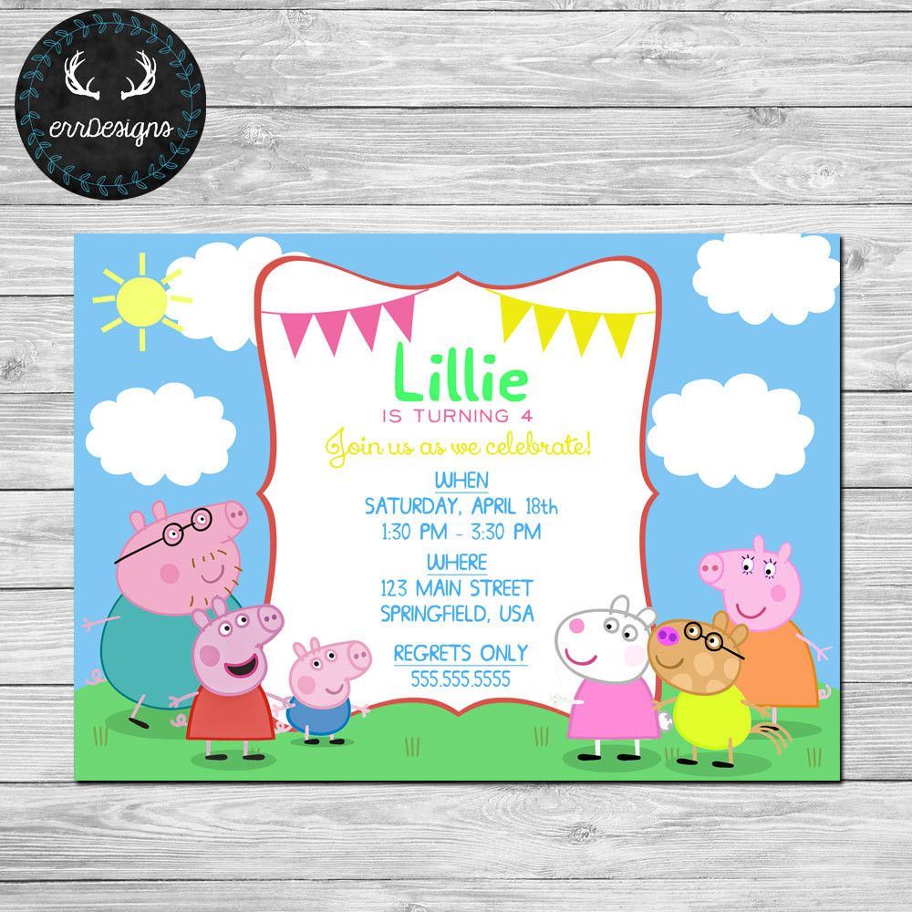Peppa Pig Party Invitation Digital File Peppa Pig Birthday Invitations Pig Birthday Invitations Pig Birthday Peppa Pig Party Invitation Digital File Peppa Pig Birthday Invitations Pig Birthday Invitations Pig Birthday