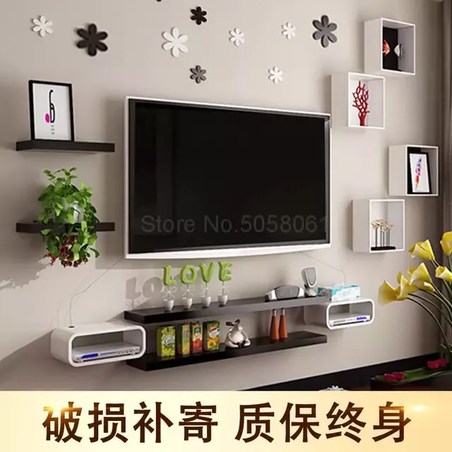 Wall Shelf Set Top Box Living Room Wall Mounted Tv Cabinet Room Background Wall Tv Wall Decoration Frame Aliexpress In 2021 Wall Mounted Tv Cabinet Wall Mounted Tv Bedroom Tv Wall