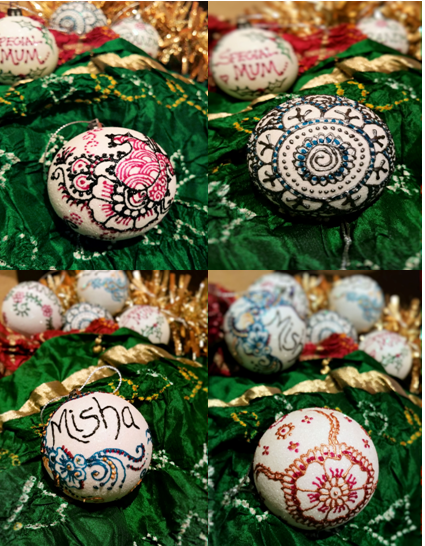 dress your christmas tree in bollywood style with these henna art dress your christmas tree in bollywood style with these henna art customised christmas baubles