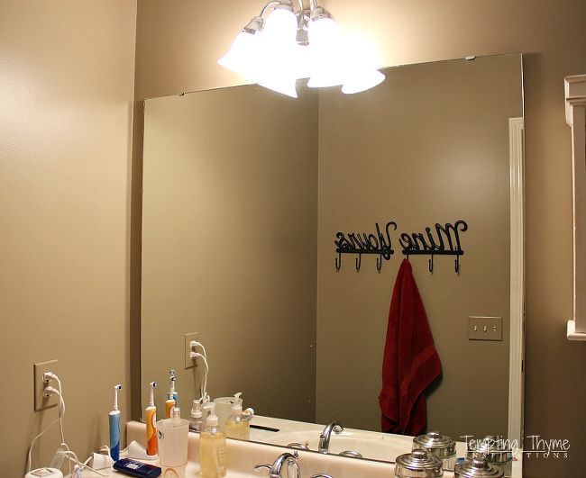 How To Frame A Builder Grade Bathroom Mirror In 2018 Homemaking 3 How To Frame A Builder Grade Bathroom Mirror Ideas Diy Home Improvement Woodworking Projects