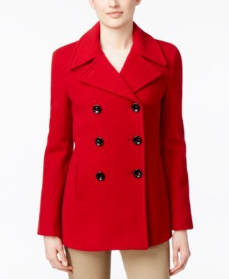 Calvin Klein Wool Cashmere Double Ted Peacoat Created For Macy S Reviews Coats Jackets Women Pea Coat Wool Cashmere Double Ted Peacoat, Macys Anne Klein Pea Coat