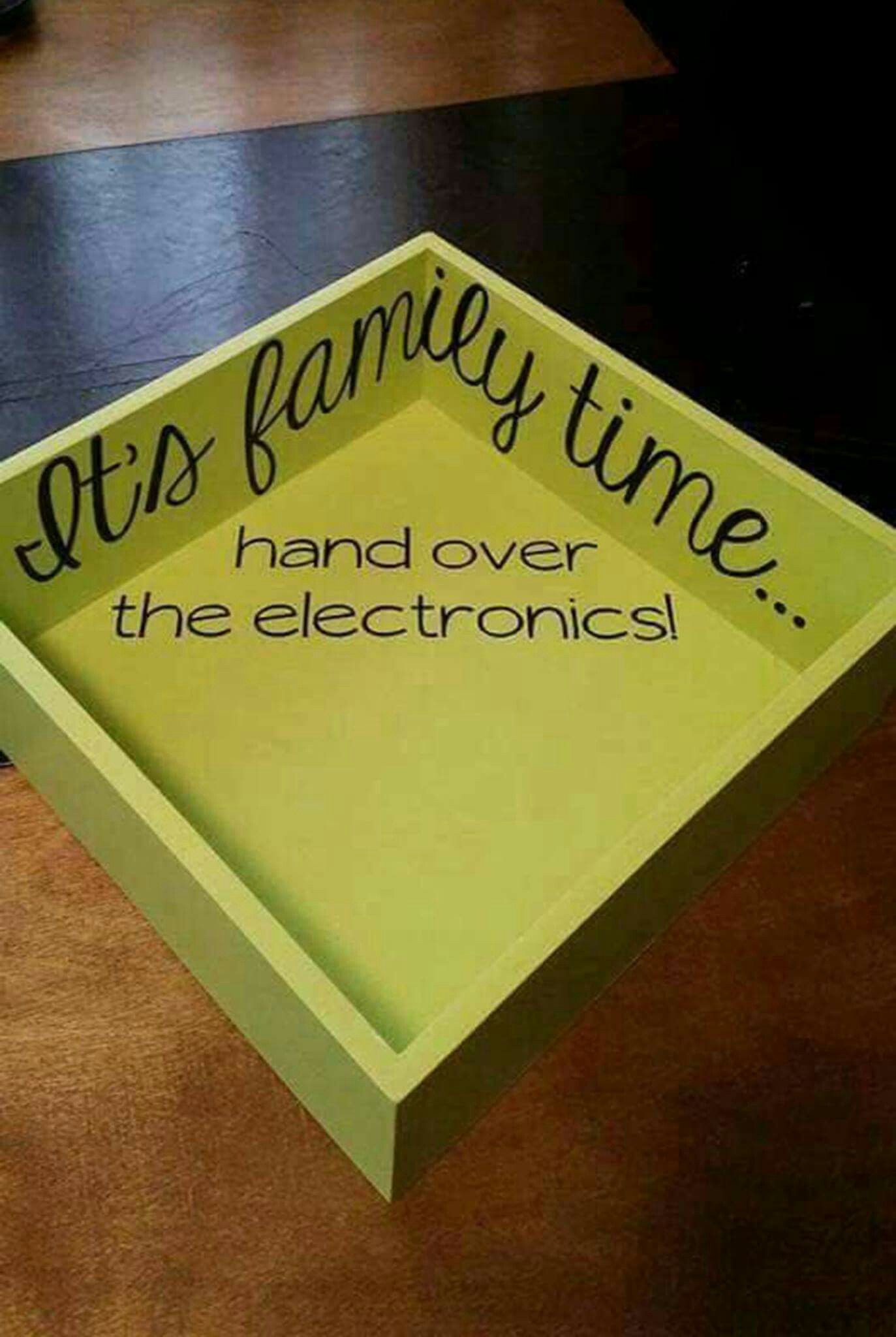 DYI Family electronics tray family time hand over your DYI Family electronics tray family time hand over your