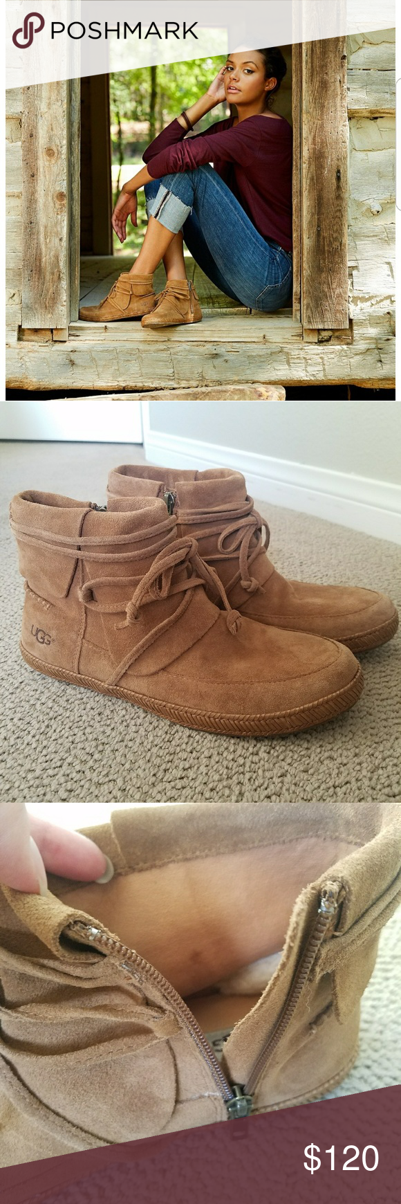 ugg reid suede booties