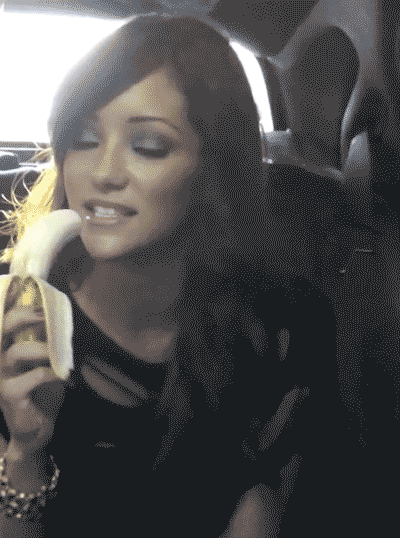 Sexy banana eating gif