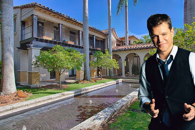 Matt Damon Lists A List Worthy Miami Mansion For 20m Celebrity Oscar Winning Screenwriter And Actor Matt Damon Has Listed His 12 700 Square Foot Customized Miami Beach Mansion For 20m Mediterranean Style Megamansion