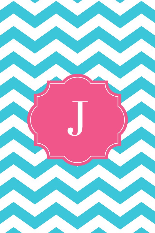 Chevron teal J monogram  Monogram wallpaper, Wallpaper, Cute wallpaper for  phone