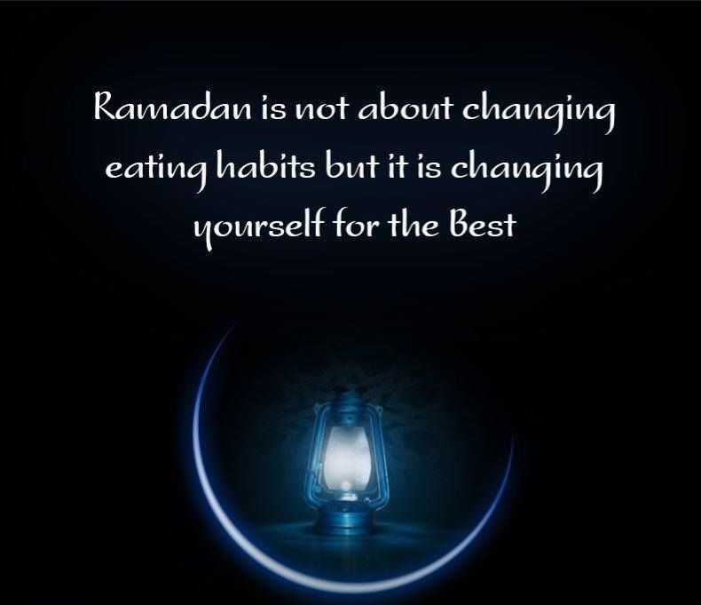 Ramadhan is not about changing eating habits, but it is about changing