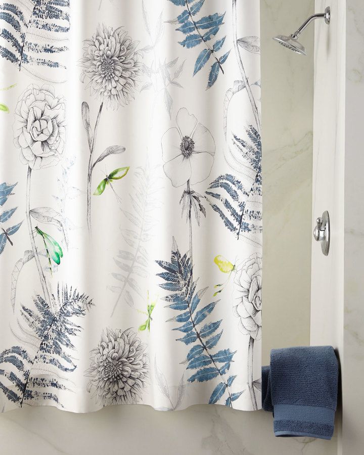 Arney Tye Dye Shower Curtain In Indigo Blue Bathroom Decor Blue