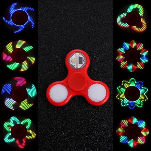 Anti Stress Reliever EDC Fid Spinner with 16 Pattern LED Light