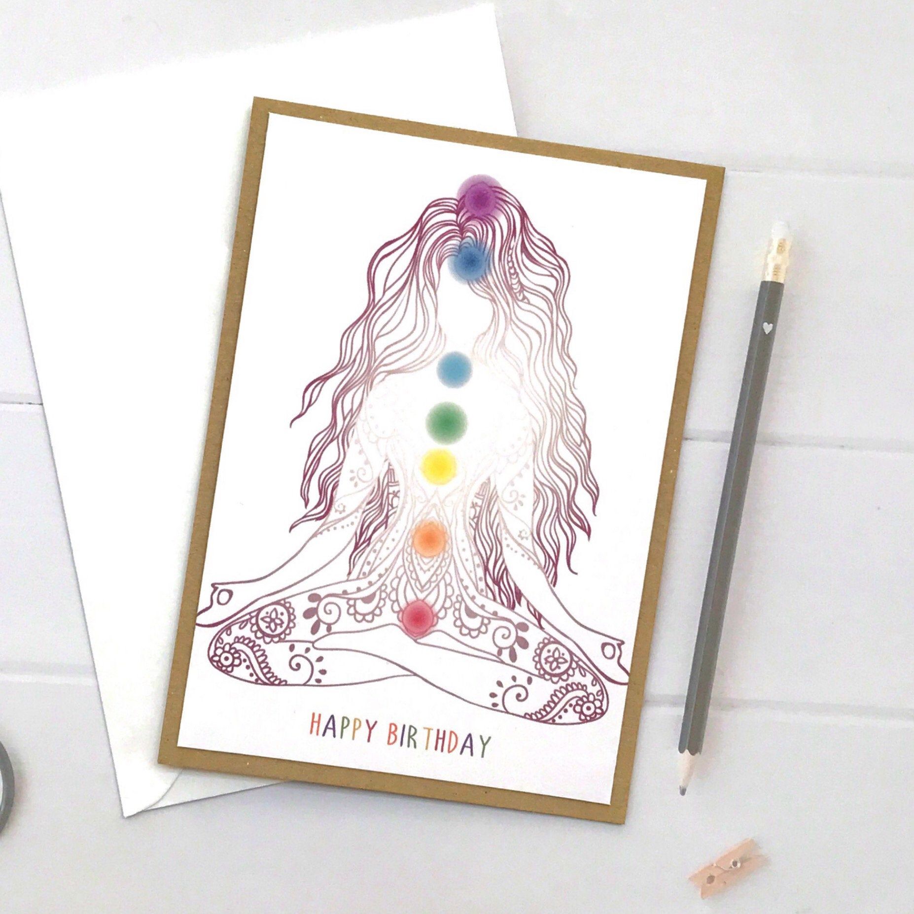 yoga card yoga birthday card yoga birthday card yoga