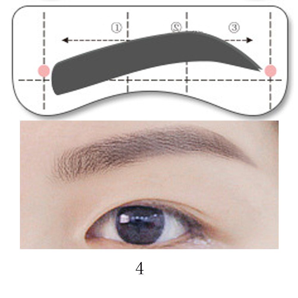 HuangHM 32Pairs Stencil Options Handsfree Adhesive Permanent Makup HuangHM 32Pairs Stencil Options Handsfree Adhesive Permanent Makup