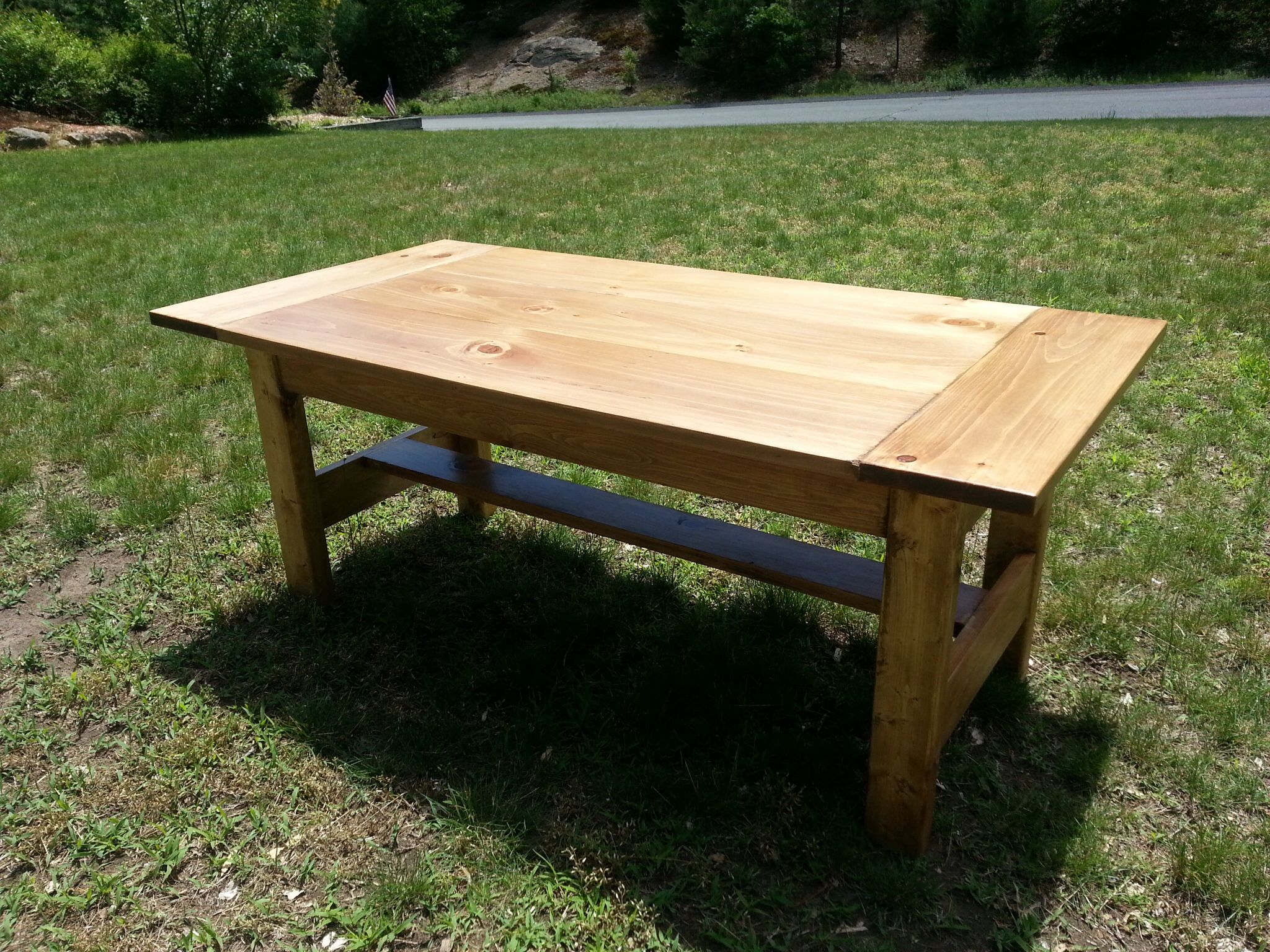 Industrial Coffee Table with Breadboard Ends