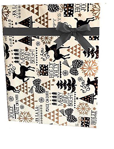 gold reindeer and snowflakes merry christmas script holiday gift gold reindeer and snowflakes merry christmas script holiday gift wrap paper 16 foot roll be