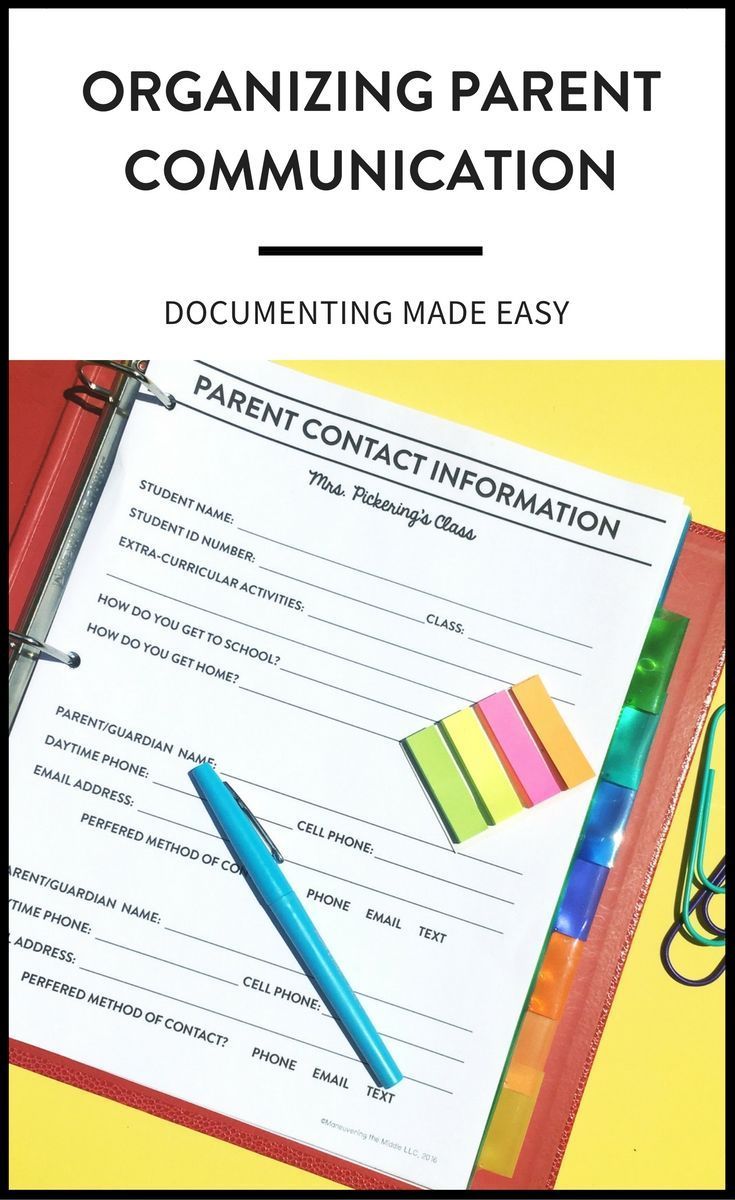 Organizing Parent Communication in 2020 Parent teacher