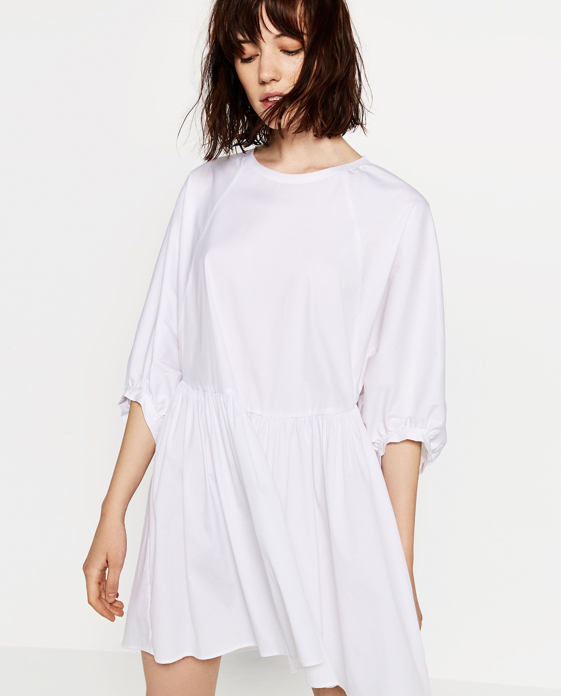 zara white short dress