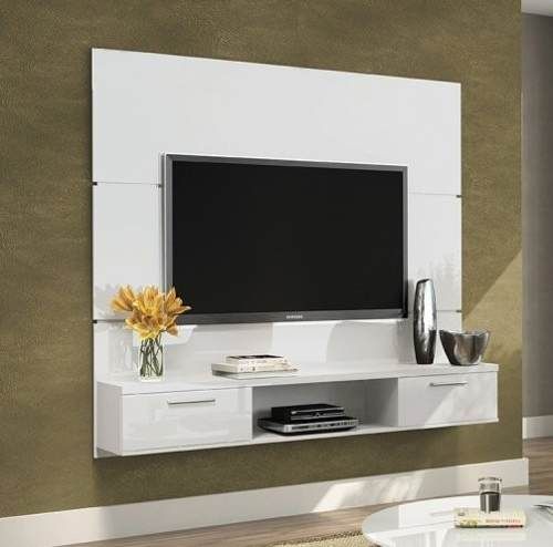 painel-suspenso-flat-branco-tv-led-plasma-sala-hb-moveis-20534 - muebles para tv painel-suspenso-flat-branco-tv-led-plasma-sala-hb-moveis-20534 - muebles para tv