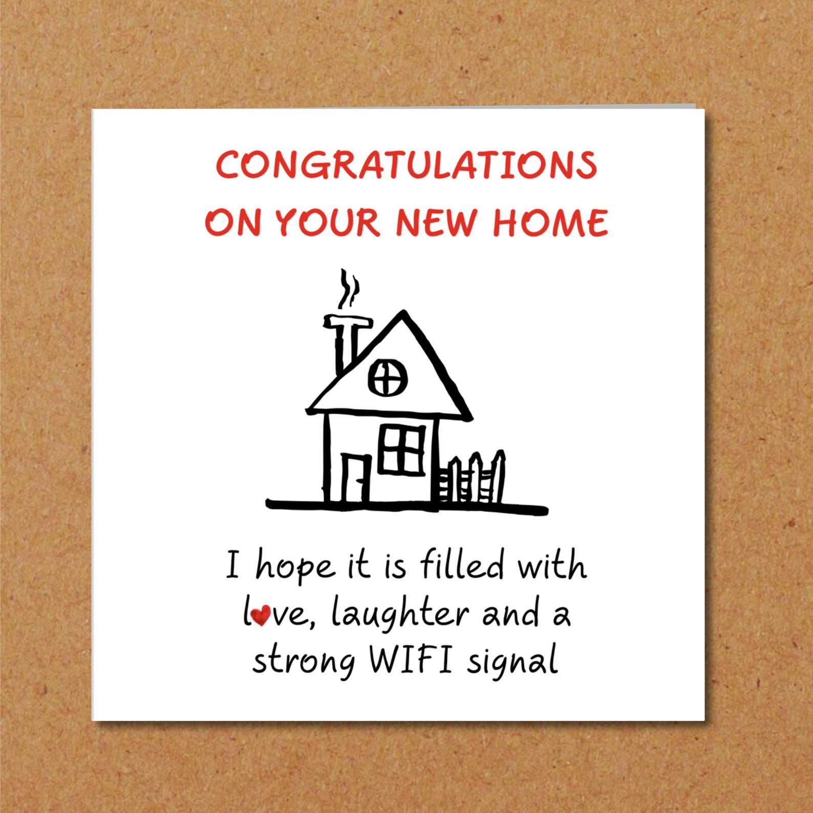 NEW HOME Congratulations Card Buy House Housewarming Etsy New Home 