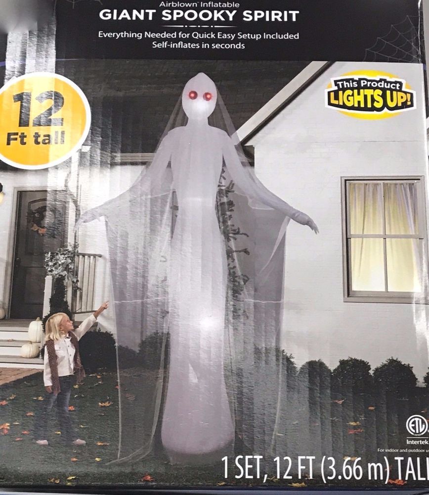 Scary Halloween Outdoor Decoration Inflatable Ghostly Female 12 Foot Airblown