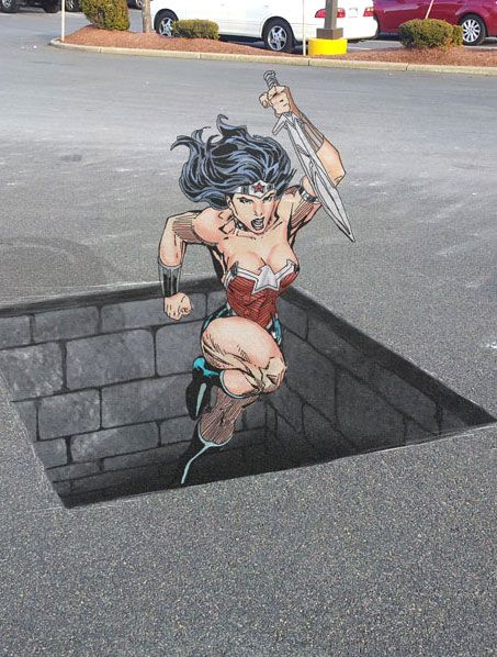 3d side walk chalk art