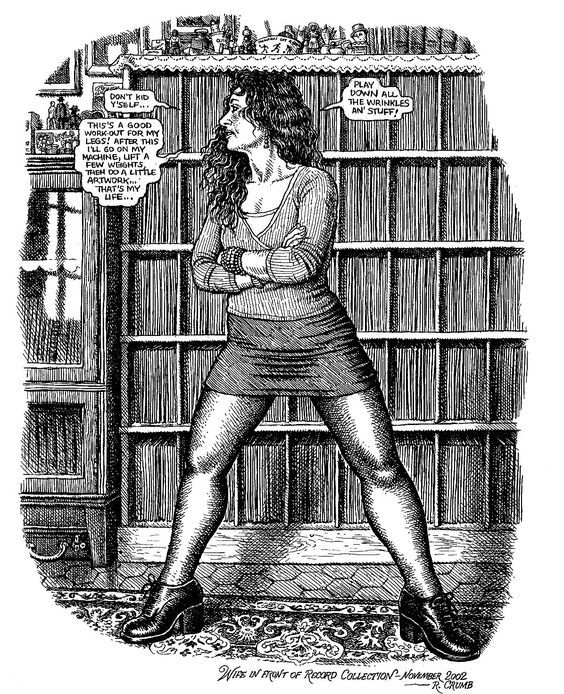 robert crumb s illustration of aline crumb while using his very own robert crumb s illustration of aline crumb while using his very own record collection as a background