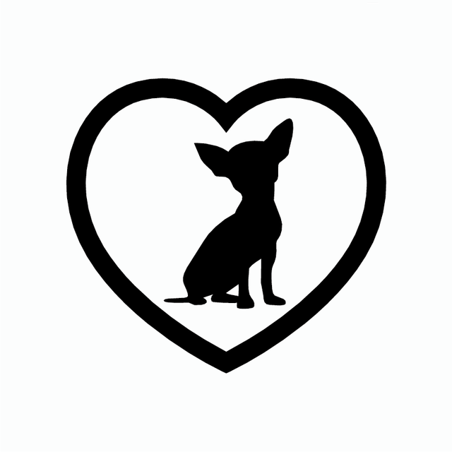 I Love Chihuahuas Vinyl Car Sticker Decal