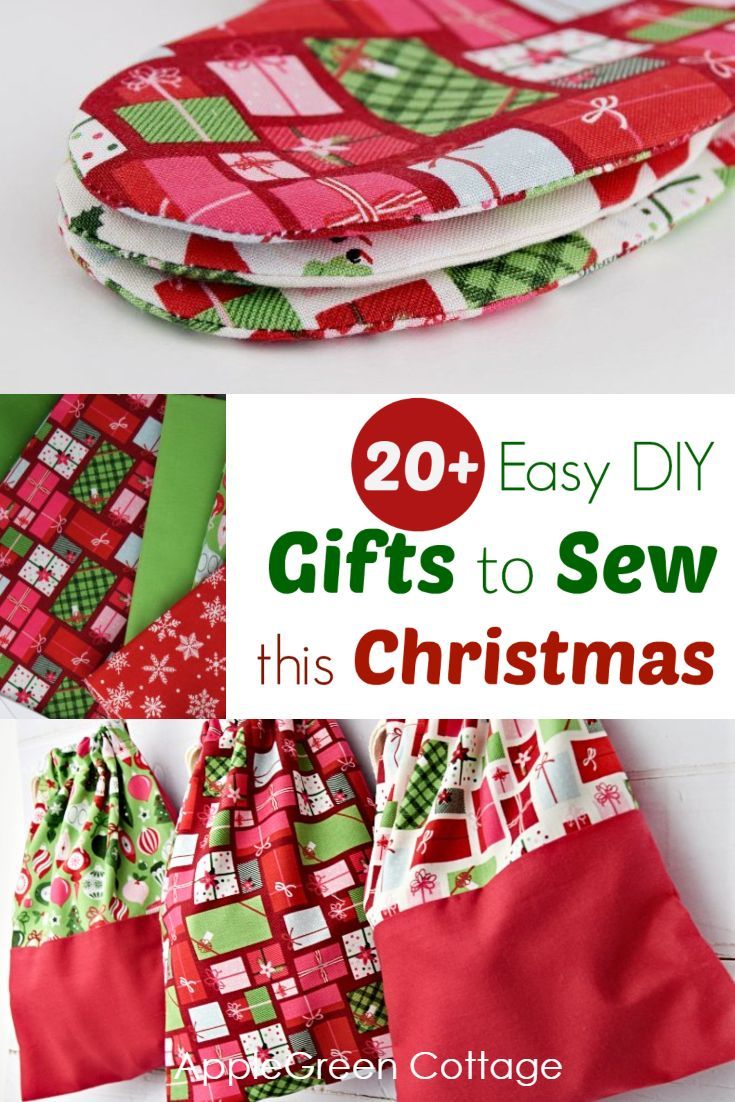 Sewing Patterns and tutorials to make easy but amazingly cute DIY Christmas presents. Sew your own perfect handmade Christmas gifts for family and friends! Diy Christmas Gifts Sewing, Diy Sewing Gifts, Easy Diy Christmas Gifts, Christmas Sewing Projects, Christmas Stockings Diy, Easy Diy Gifts, Family Christmas Gifts, Christmas Christmas, Gifts To Sew