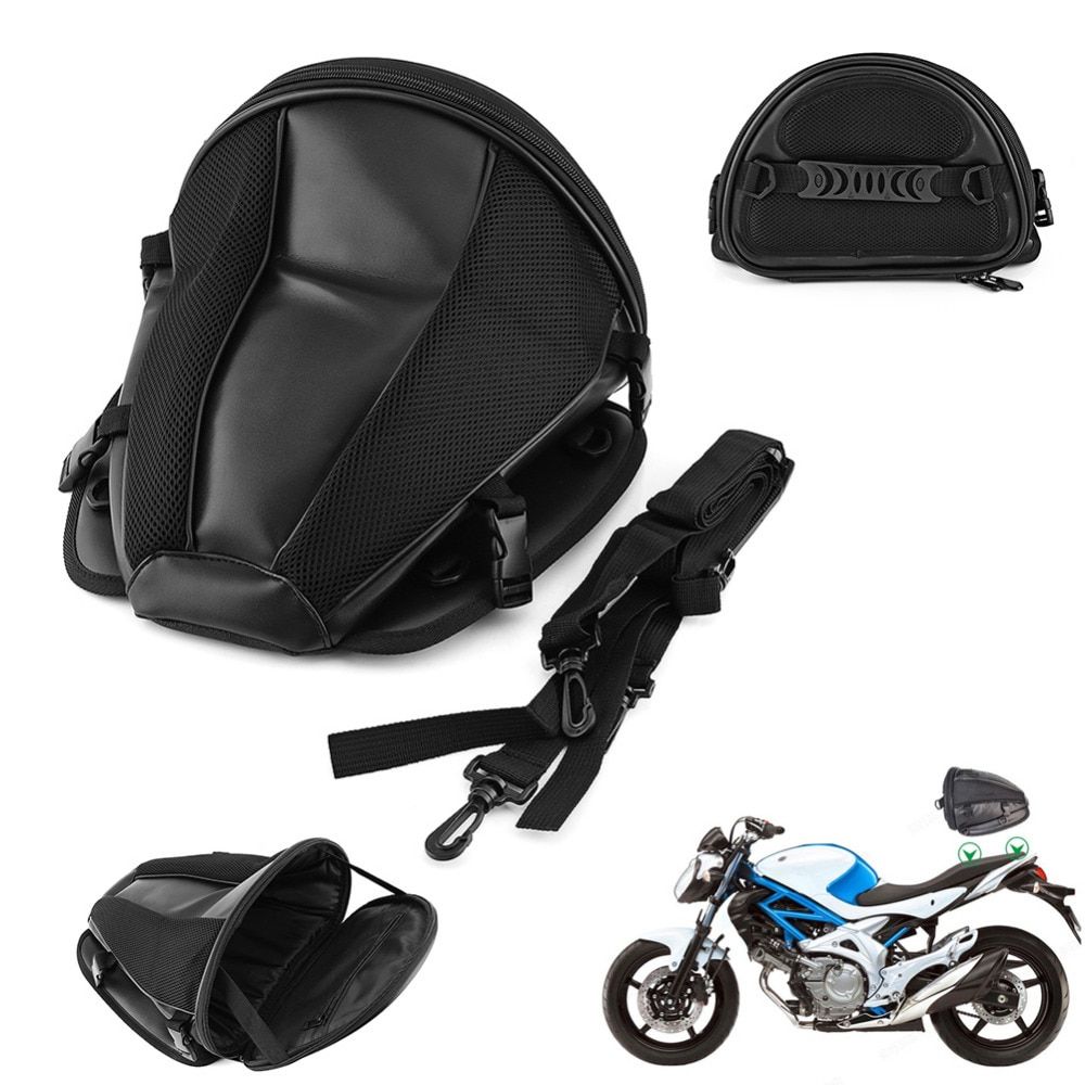 Motorcycle Bike Sports Waterproof Back Seat Carry Bag Luggage Tail Bag Saddlebag